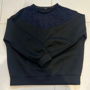 Maje sweatshirt x lace sweater